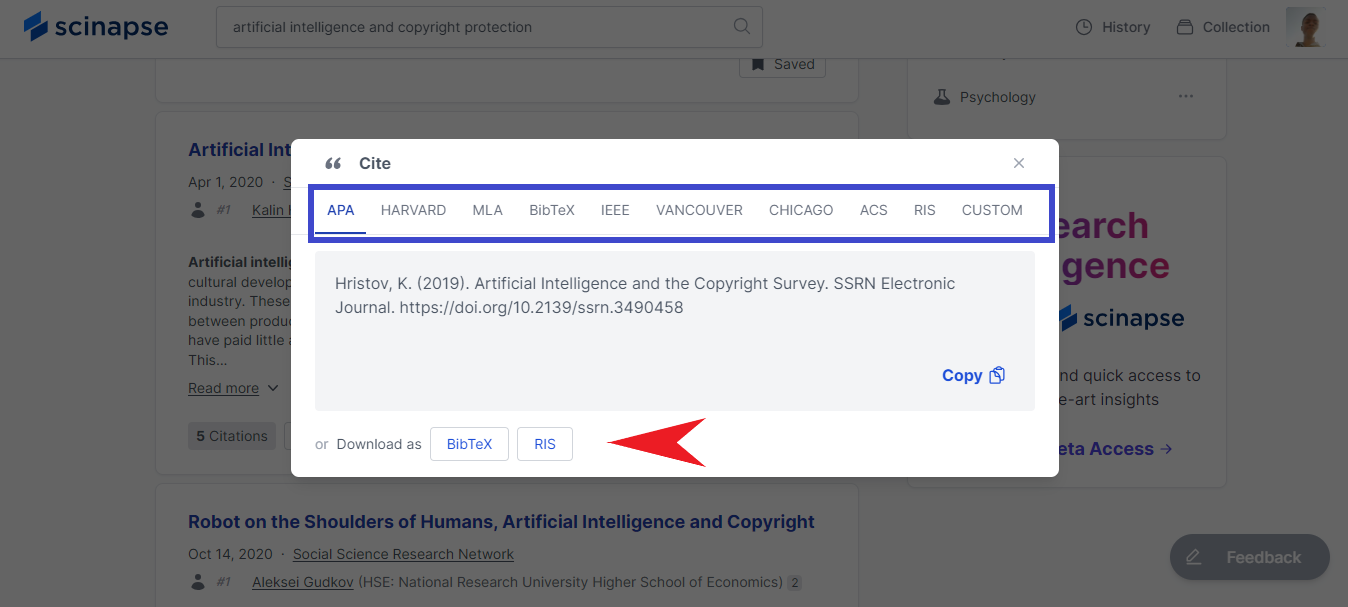 Scinapse Citation